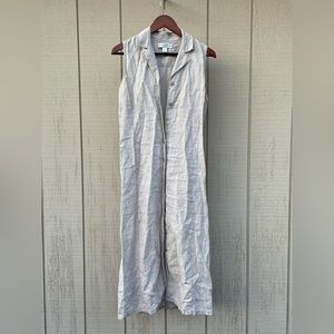 Collared linen dress. Size 6.